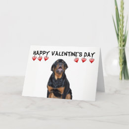 Carte Rottweiler Grumpy pour la Saint Valentin