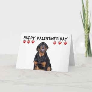 Carte Rottweiler Grumpy pour la Saint Valentin