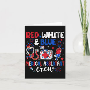 Carte Rouge Blanc Et Bleu Médical Équipage Instantané Jo