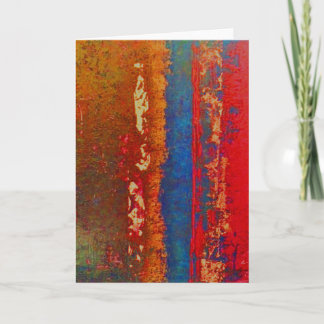 Carte Rouge, bleu, salutation abstraite d'or, vide