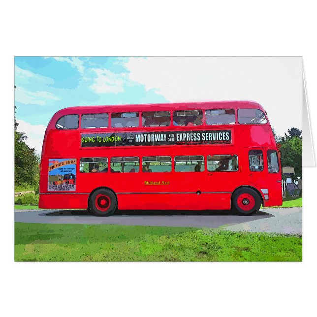 CARTE ROUGE BRITANNIQUE (Devant horizontal)