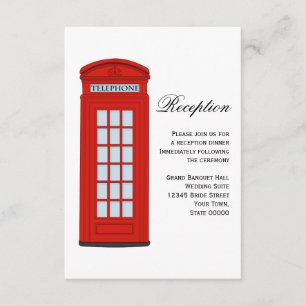 Carte rouge britannique de réception de mariage de
