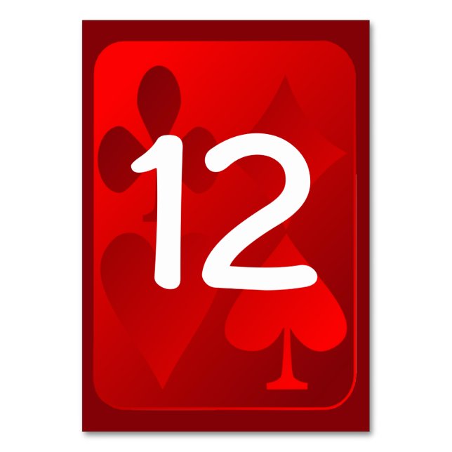 Carte rouge convient à mariage personnalisé Numéro (Par défaut)