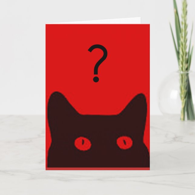 Carte rouge de chat pour la Saint-Valentin pour l' (Devant)