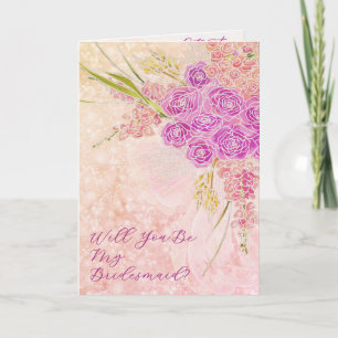 Carte Rouge de coucher de soleil Nœud papillon rose-Brig