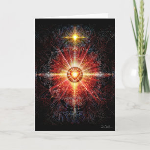 Carte Rouge de mandala de coeur