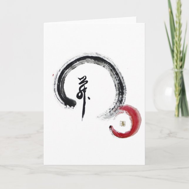 Carte Rouge de zen - Enso (Devant)