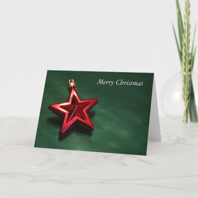 Carte rouge d'étoile de Noël (Devant)