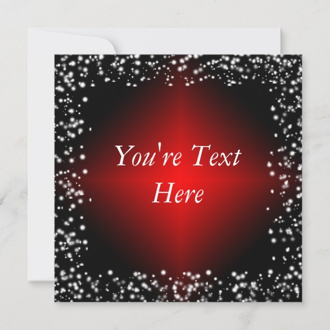 Carte Rouge et noir avec neige (Devant)