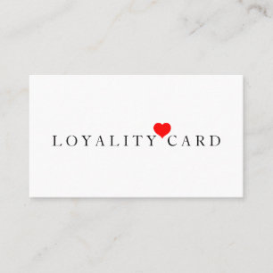 Carte rouge minimaliste moderne de fidélité de