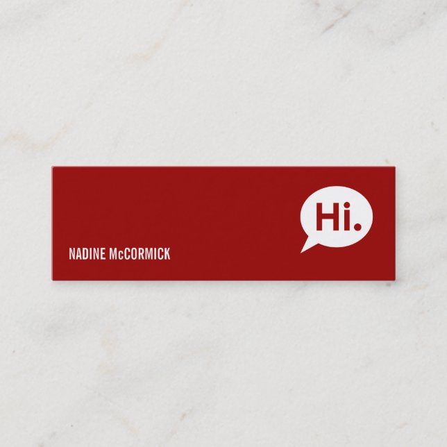 Carte rouge moderne de profil (Devant)