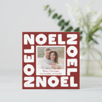 Rouge Noël Typographie Contemporaine Photo Fêtes