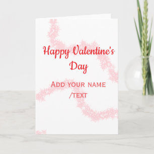 Carte Rouge pailleté lignes joyeuse Saint-Valentin spira