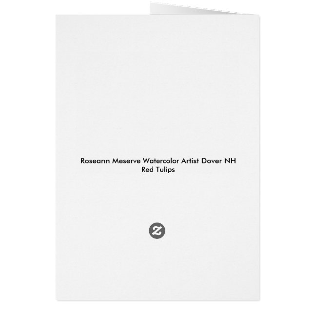 Carte rouge Tulip (Dos)