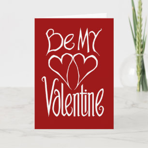 Carte rouge Valentine Hearts