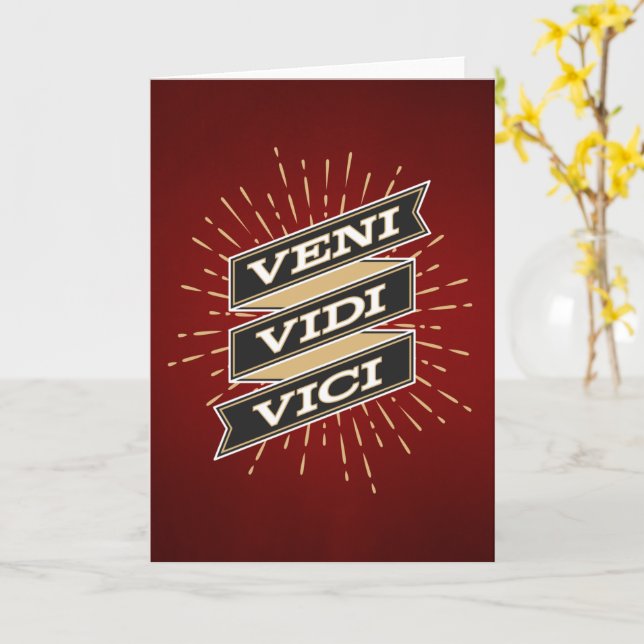 Carte Rouge Veni Vidi Vici (Fleur jaune)