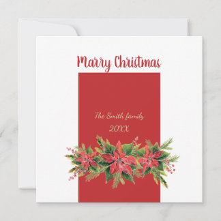 Carte rouge verte de Noël