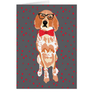 Carte rouge vierge de Coonhound de coutil