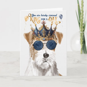 Carte Rough Jack Russell Chien King pour jour drôle Anni