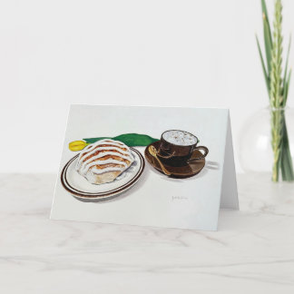 Carte Roulé à la cannelle et cappuccino
