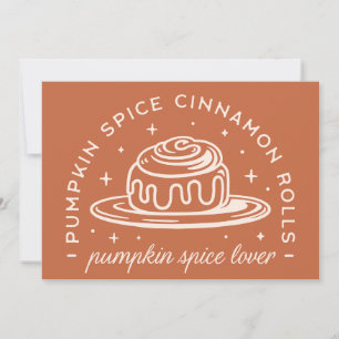 Carte Rouleaux de cannelle à épices citrouilles