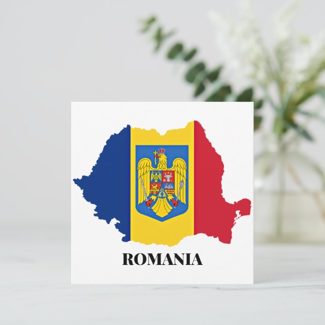 Carte Roumanie Silhouette, étiquetée, (Debout devant)