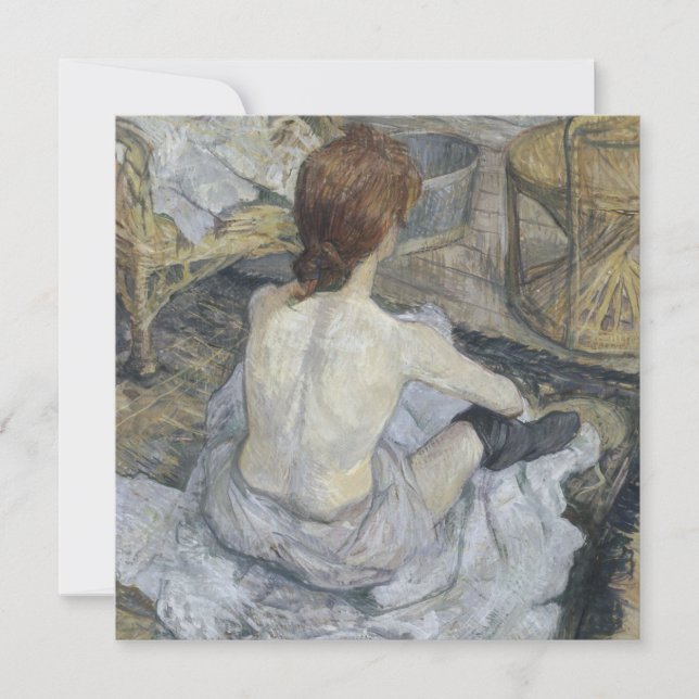 Carte Rousse La Toilette Henri Toulouse-Lautrec Carré (Devant)