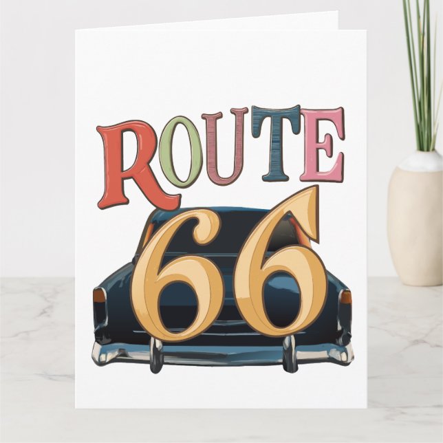 Carte rout 66-US  (Devant)