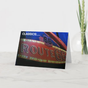 Carte ROUTE 66 ANNIVERSAIRE pour un **TRUE CLASSIC**