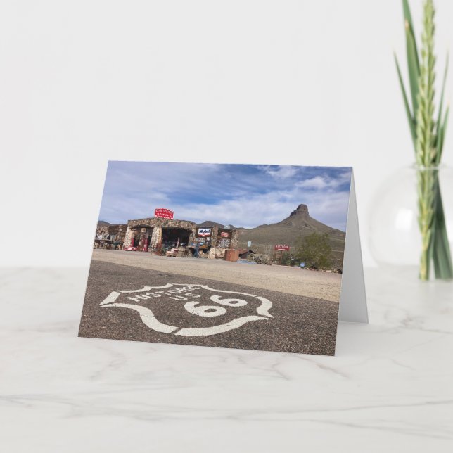 Carte route 66 greeting card (blank inside)  (Devant)