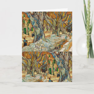 Carte Route Van Gogh Peintres d'automne Platanes Art
