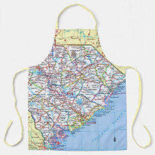 Carte routière de Caroline du Sud Tablier