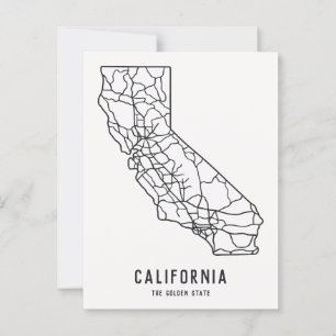 carte routière de l'État de Californie aux États-U