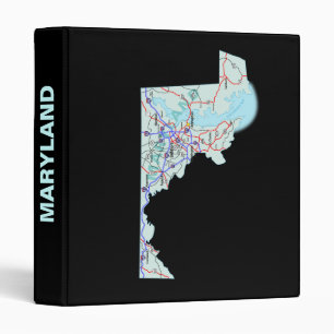Carte routière du Maryland Avery Classeur