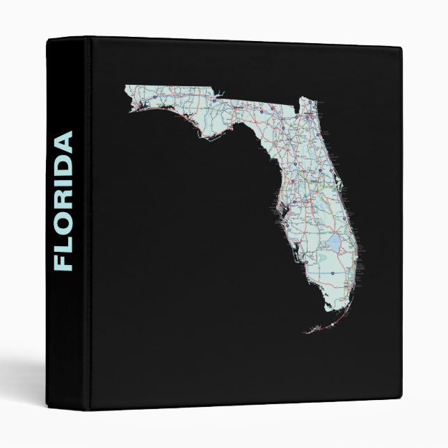 Carte routière Floride Avery Classeur (Devant/Côté)