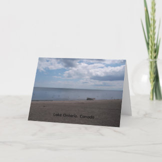 Carte rowboat at Lake Ontario greeting card