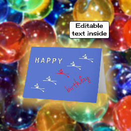 Carte Rowing blue heureux anniversaire