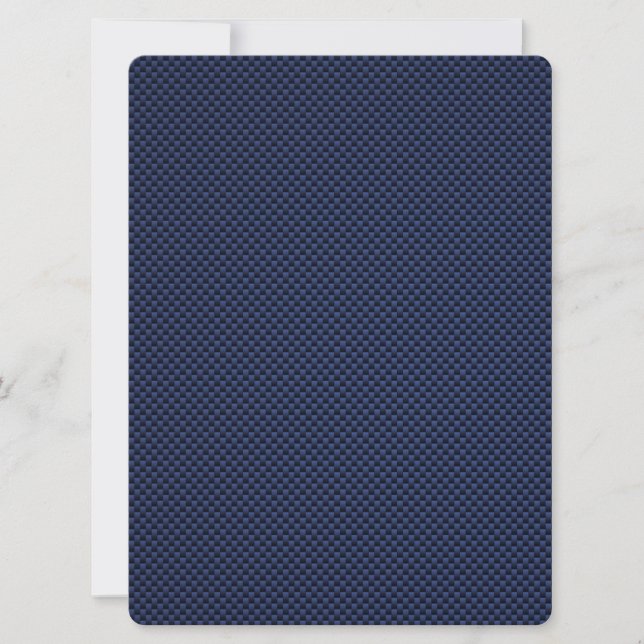 Carte Royal Blue Automotive Carbon Fiber Tressage d'impr (Devant)
