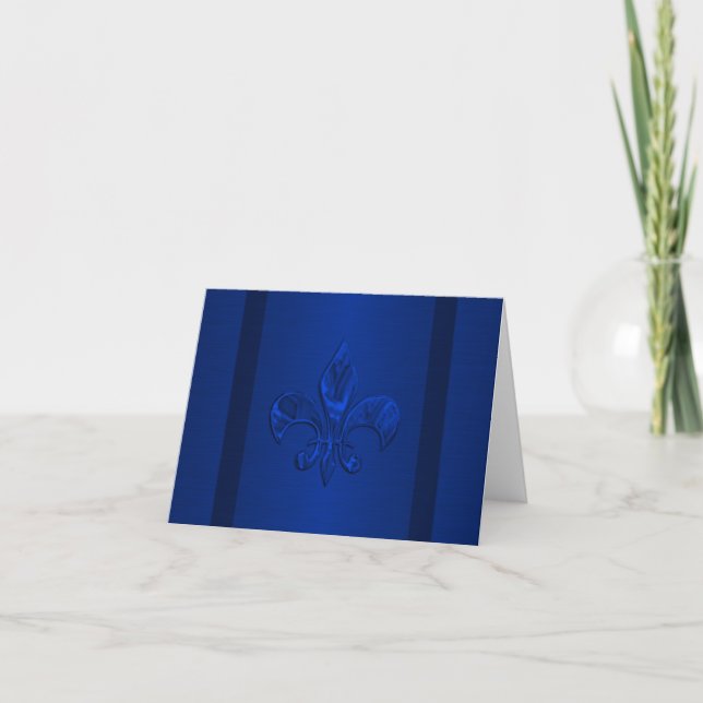Carte Royal Blue Fleur de Lis (Devant)