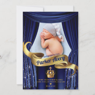 Carte Royal Blue Gold Prince