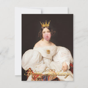 Carte Royal Burst rose bulle gomme Diva Joyeux anniversa