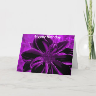 Carte royal violet, Joyeux anniversaire