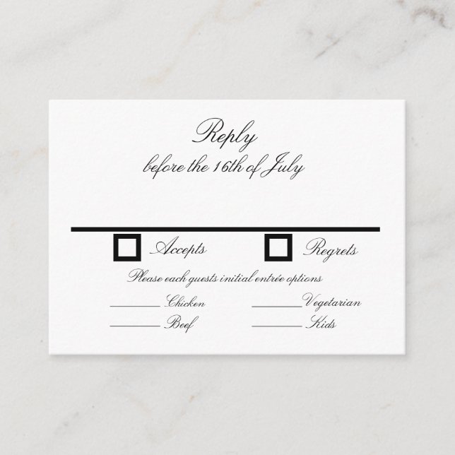 Carte RSVP (Devant)