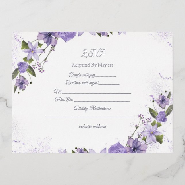 Carte RSVP (Recto)