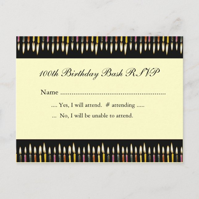 Carte RSVP 100e anniversaire (Devant)