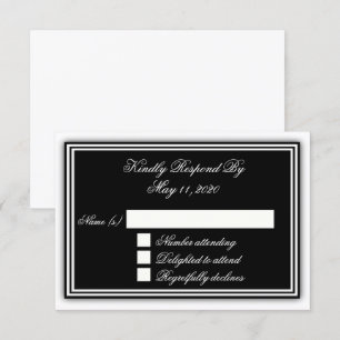 Carte RSVP 3D élégante