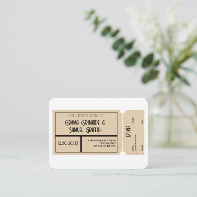 Carte RSVP à thème (Debout devant)