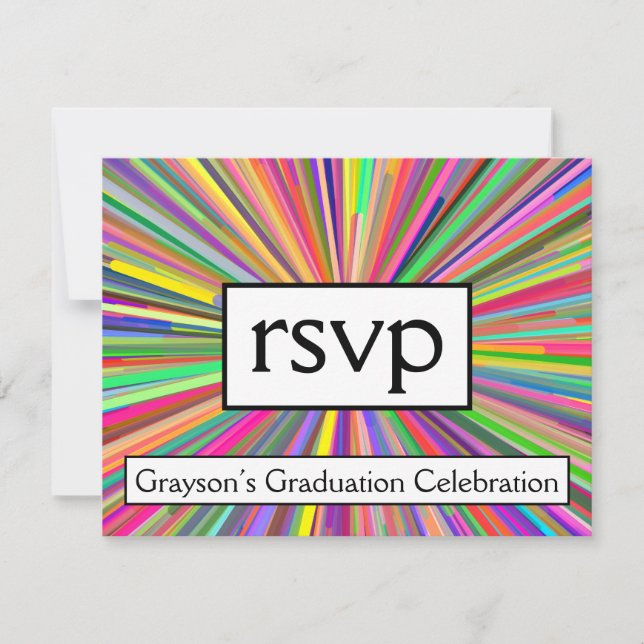 Carte "rsvp" accrocheuse et attirant l'attention (Devant)