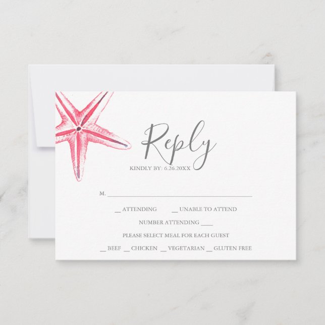 Carte RSVP Aquarelle (Devant)
