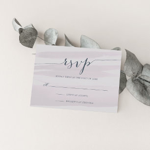 Carte RSVP Aquarelle Chiffon Grey Lilac